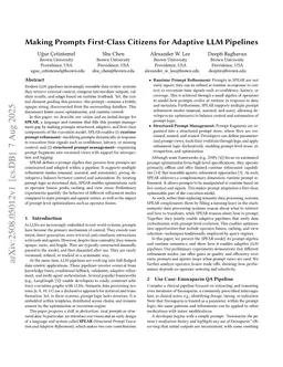 Making Prompts First-Class Citizens for Adaptive LLM Pipelines