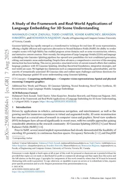 A Study of the Framework and Real-World Applications of Language Embedding for 3D Scene Understanding
