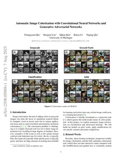 Automatic Image Colorization with Convolutional Neural Networks and Generative Adversarial Networks