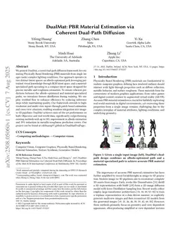 DualMat: PBR Material Estimation via Coherent Dual-Path Diffusion