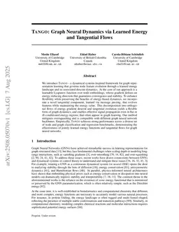 TANGO: Graph Neural Dynamics via Learned Energy and Tangential Flows