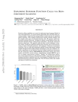 Reasoning through Exploration: A Reinforcement Learning Framework for Robust Function Calling