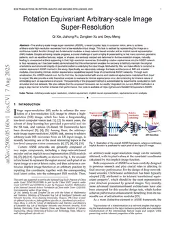 Rotation Equivariant Arbitrary-scale Image Super-Resolution