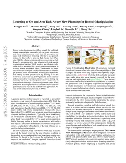 Learning to See and Act: Task-Aware Virtual View Exploration for Robotic Manipulation
