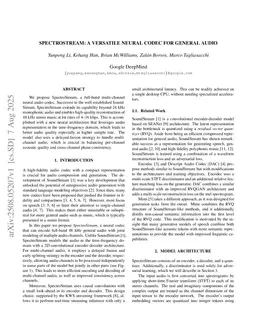 SpectroStream: A Versatile Neural Codec for General Audio