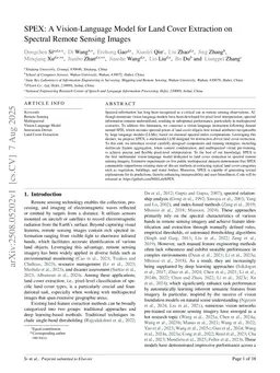 SPEX: A Vision-Language Model for Land Cover Extraction on Spectral Remote Sensing Images