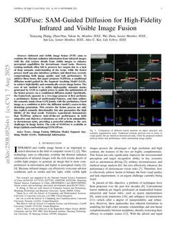SGDFuse: SAM-Guided Diffusion for High-Fidelity Infrared and Visible Image Fusion