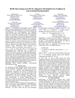 RLHF Fine-Tuning of LLMs for Alignment with Implicit User Feedback in Conversational Recommenders