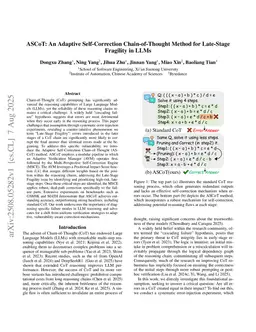 ASCoT: An Adaptive Self-Correction Chain-of-Thought Method for Late-Stage Fragility in LLMs