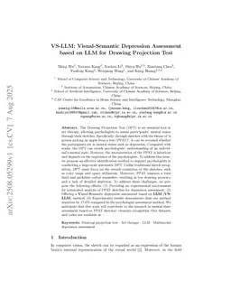 VS-LLM: Visual-Semantic Depression Assessment based on LLM for Drawing Projection Test