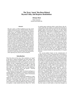 The Term Ágent' Has Been Diluted Beyond Utility and Requires Redefinition