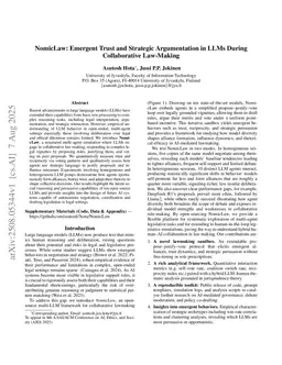 NomicLaw: Emergent Trust and Strategic Argumentation in LLMs During Collaborative Law-Making
