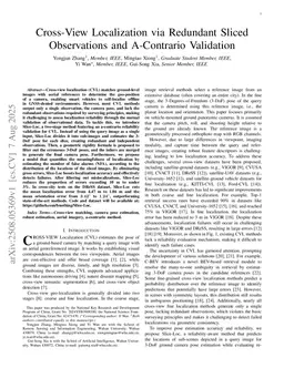 Cross-View Localization via Redundant Sliced Observations and A-Contrario Validation