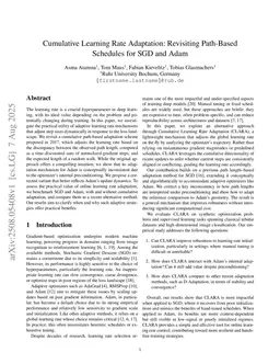 Cumulative Learning Rate Adaptation: Revisiting Path-Based Schedules for SGD and Adam