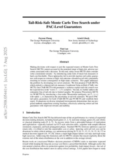Tail-Risk-Safe Monte Carlo Tree Search under PAC-Level Guarantees