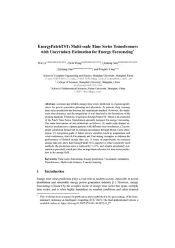 EnergyPatchTST: Multi-scale Time Series Transformers with Uncertainty Estimation for Energy Forecasting