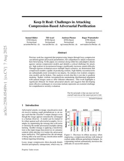 Keep It Real: Challenges in Attacking Compression-Based Adversarial Purification