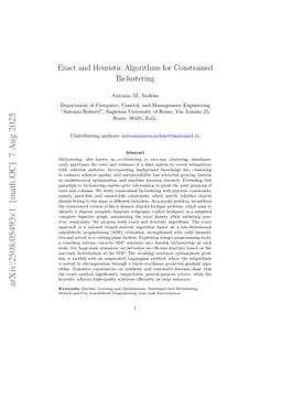 Exact and Heuristic Algorithms for Constrained Biclustering