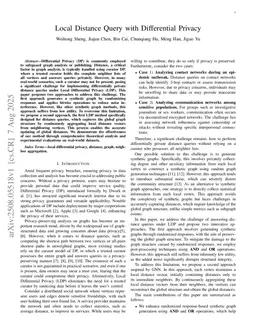 Local Distance Query with Differential Privacy