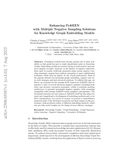 Enhancing PyKEEN with Multiple Negative Sampling Solutions for Knowledge Graph Embedding Models