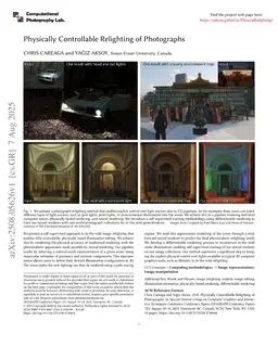 Physically Controllable Relighting of Photographs