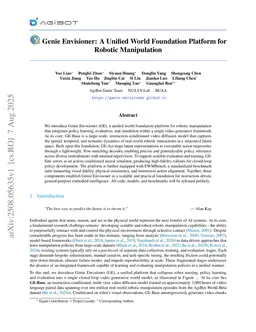 Genie Envisioner: A Unified World Foundation Platform for Robotic Manipulation