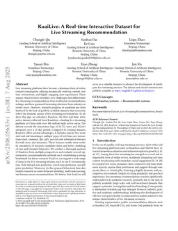 KuaiLive: A Real-time Interactive Dataset for Live Streaming Recommendation