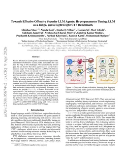 Towards Effective Offensive Security LLM Agents: Hyperparameter Tuning, LLM as a Judge, and a Lightweight CTF Benchmark