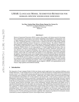 LMAR: Language Model Augmented Retriever for Domain-specific Knowledge Indexing