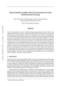 Klear-CodeTest: Scalable Test Case Generation for Code Reinforcement Learning