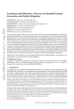 Guardians and Offenders: A Survey on Harmful Content Generation and Safety Mitigation of LLM