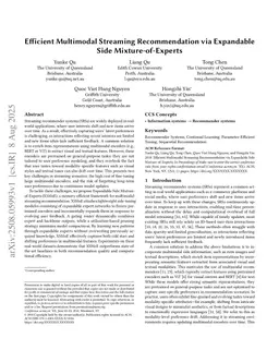 Efficient Multimodal Streaming Recommendation via Expandable Side Mixture-of-Experts