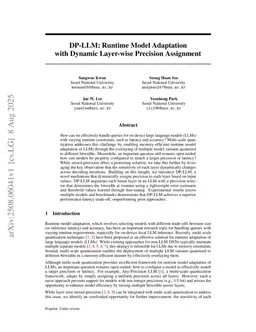 DP-LLM: Runtime Model Adaptation with Dynamic Layer-wise Precision Assignment