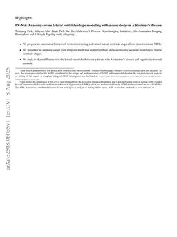 LV-Net: Anatomy-aware lateral ventricle shape modeling with a case study on Alzheimer's disease