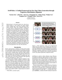 SwiftVideo: A Unified Framework for Few-Step Video Generation through Trajectory-Distribution Alignment