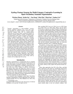 SynSeg: Feature Synergy for Multi-Category Contrastive Learning in End-to-End Open-Vocabulary Semantic Segmentation