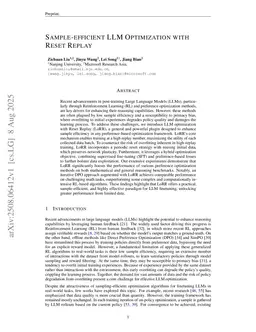 Sample-efficient LLM Optimization with Reset Replay