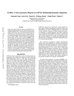 CLIPin: A Non-contrastive Plug-in to CLIP for Multimodal Semantic Alignment