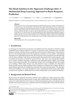 The ISLab Solution to the Algonauts Challenge 2025: A Multimodal Deep Learning Approach to Brain Response Prediction