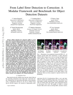 From Label Error Detection to Correction: A Modular Framework and Benchmark for Object Detection Datasets