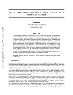 Age-Diverse Deepfake Dataset: Bridging the Age Gap in Deepfake Detection