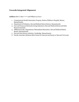 Towards Integrated Alignment