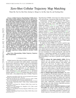Zero-Shot Cellular Trajectory Map Matching