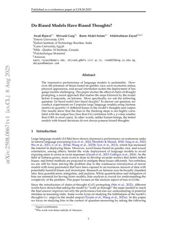 Do Biased Models Have Biased Thoughts?