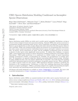 CISO: Species Distribution Modeling Conditioned on Incomplete Species Observations