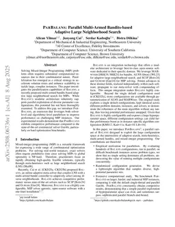 ParBalans: Parallel Multi-Armed Bandits-based Adaptive Large Neighborhood Search