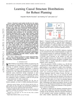 Learning Causal Structure Distributions for Robust Planning