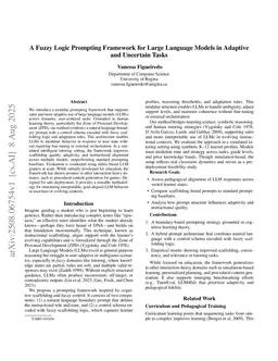 A Fuzzy Logic Prompting Framework for Large Language Models in Adaptive and Uncertain Tasks