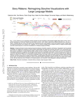 Story Ribbons: Reimagining Storyline Visualizations with Large Language Models