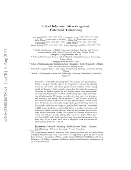 Label Inference Attacks against Federated Unlearning